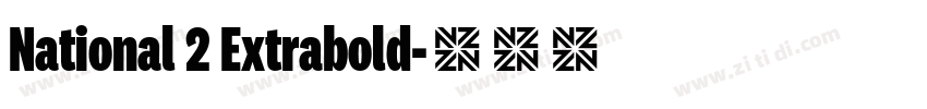 National 2 Extrabold字体转换